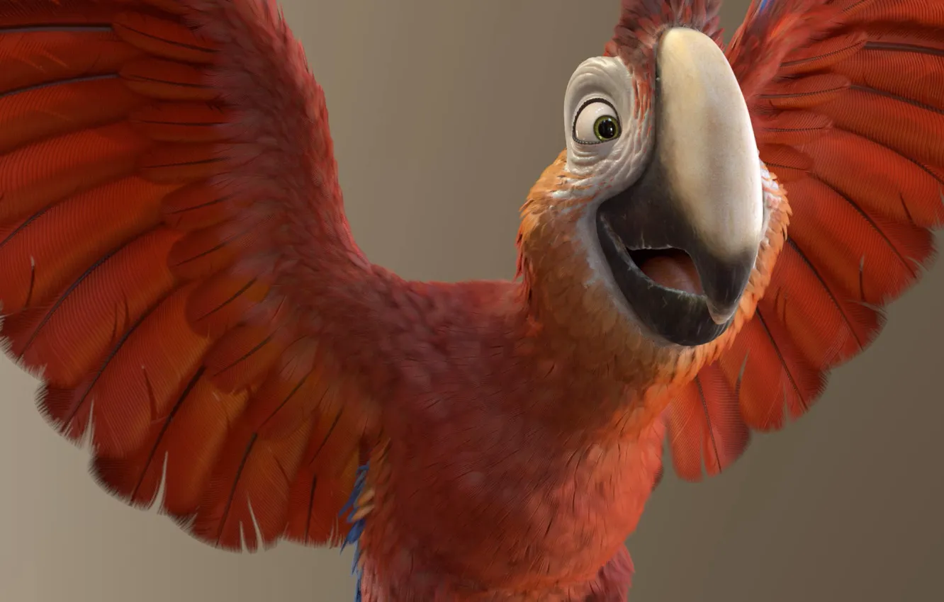 Photo wallpaper flight, mood, art, parrot, Yannick Vincent, Tuesday // Robinsson Crusoe