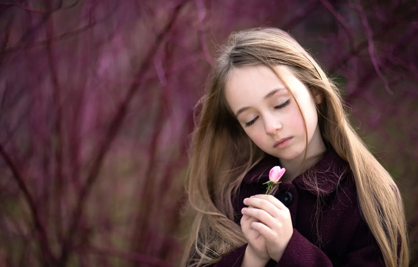 Photo wallpaper roses, girl, flowers