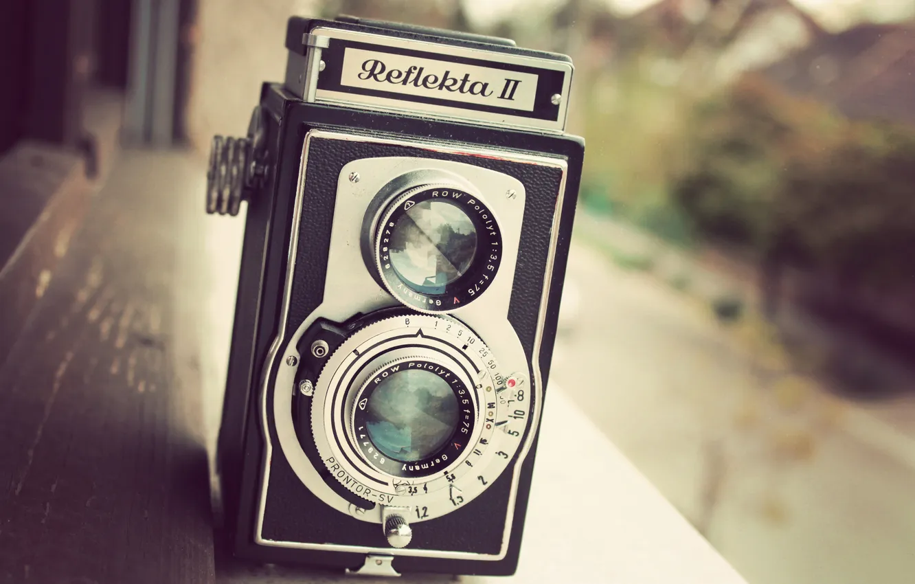 Photo wallpaper retro, camera, lens