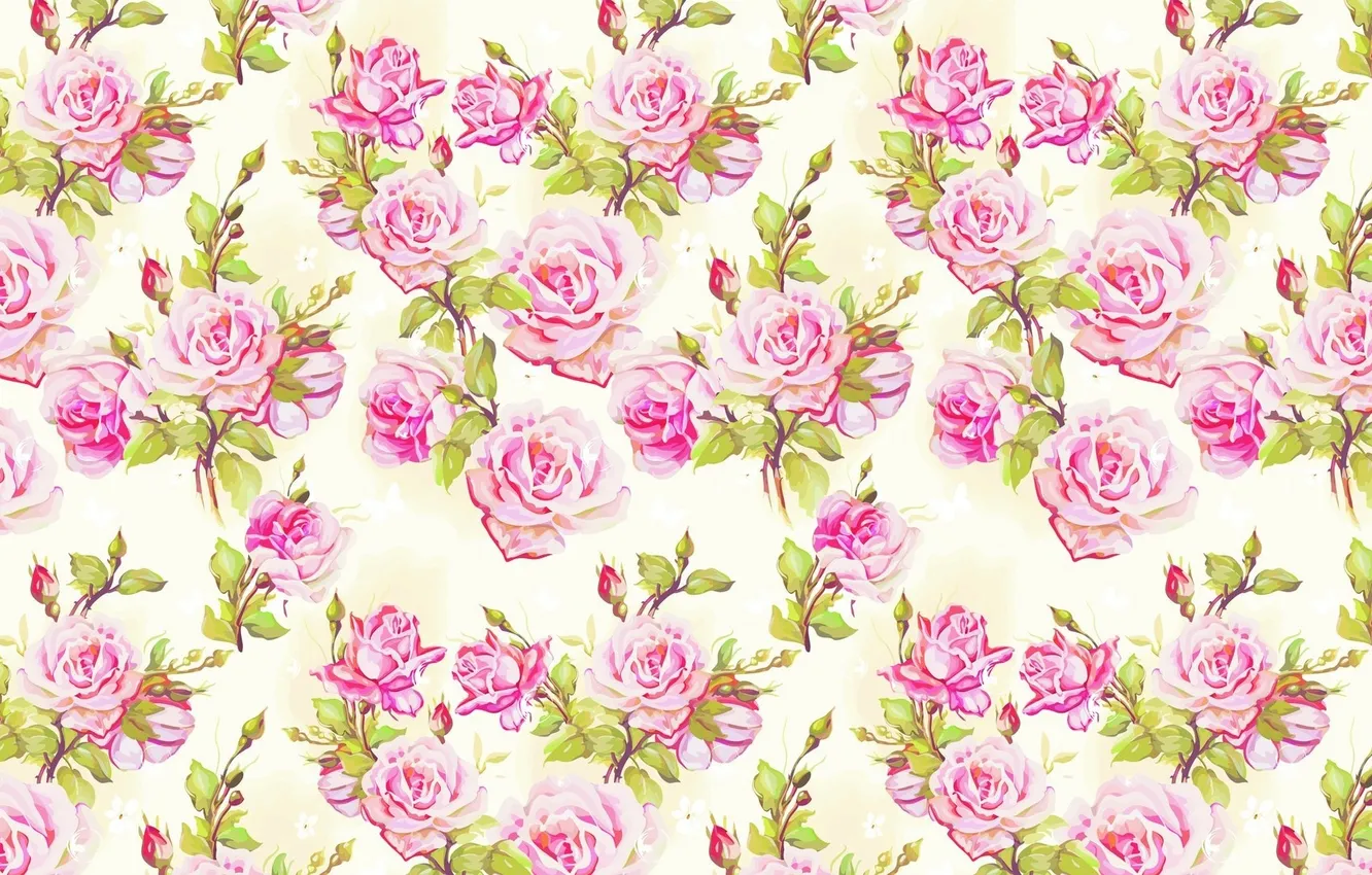 Photo wallpaper flowers, roses, texture