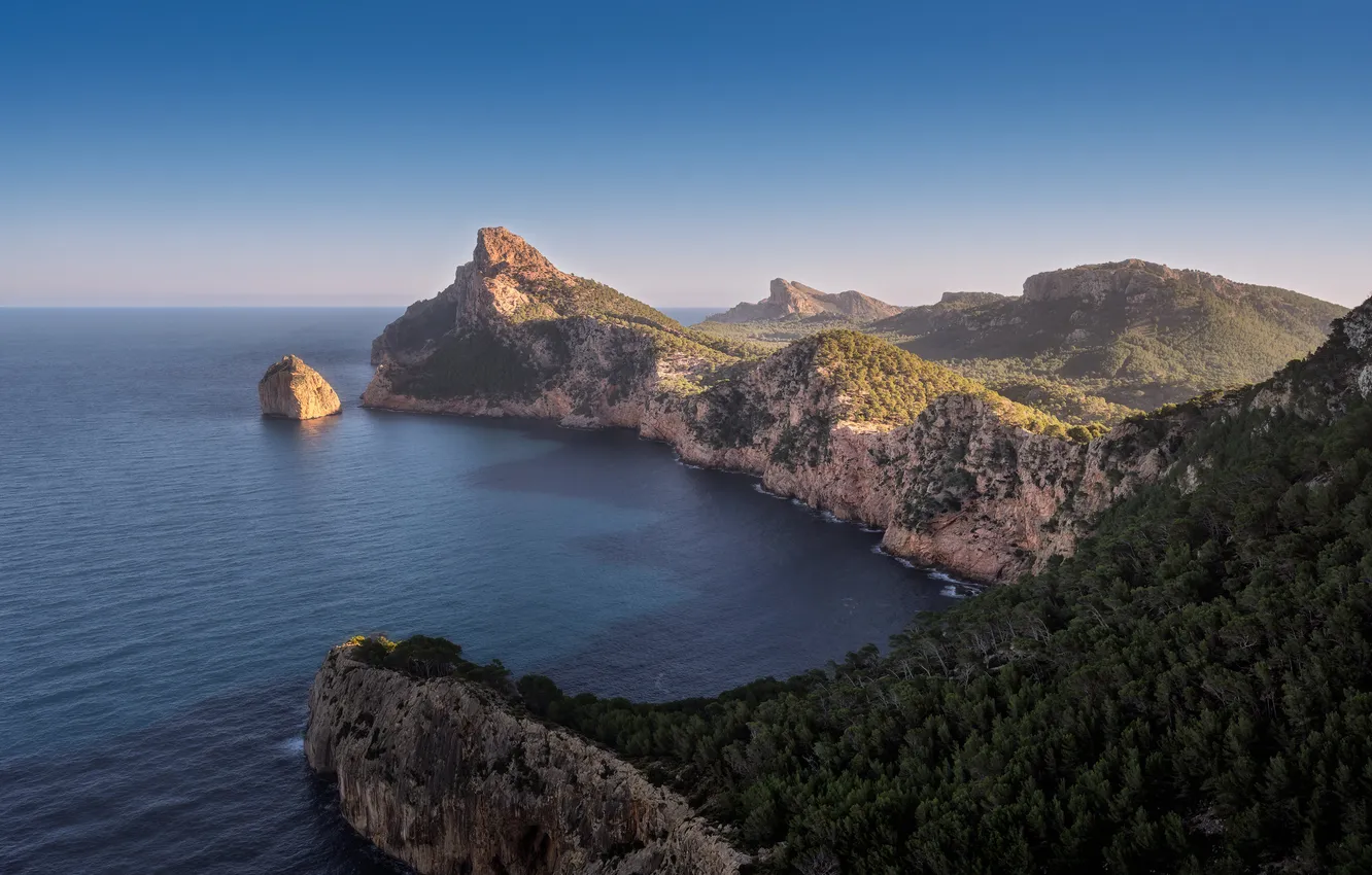 Photo wallpaper sea, rocks, coast, Mallorca