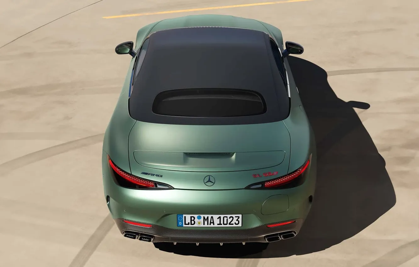 Photo wallpaper Roadster, rear view, hybrid, Performance, 2023, Mercedes-AMG SL 63 S E, Mercedes-AMG SL 63 S …