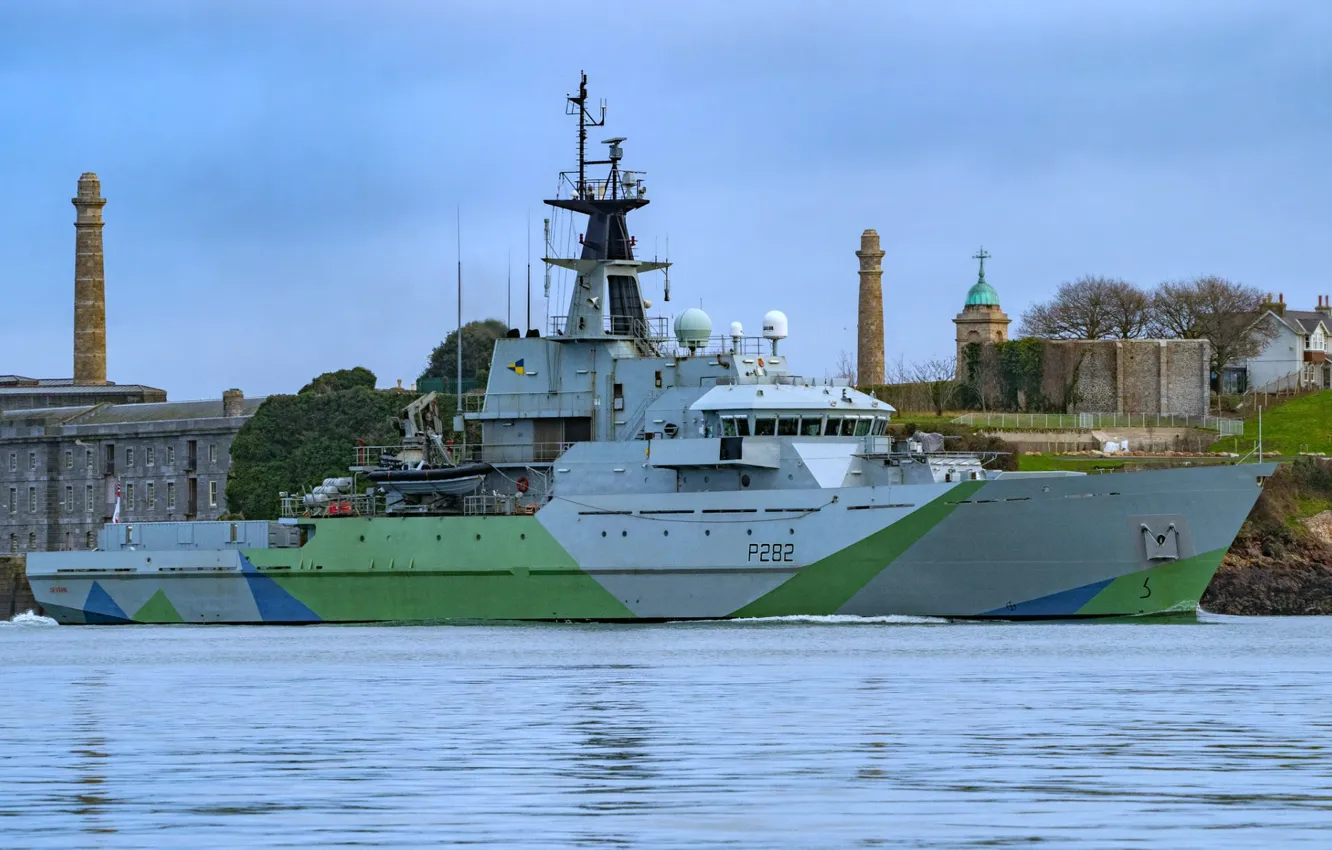 Photo wallpaper ship, patrol, The Royal Navy, HMS Severn