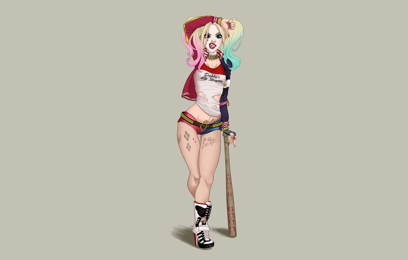 Photo wallpaper Girl, Art, Harley Quinn, DC Comics, Harley Quinn, Suicide Squad