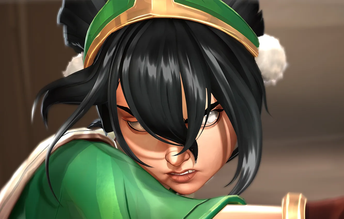 Photo wallpaper art, fanart, Toph, ThunderRoarStudio