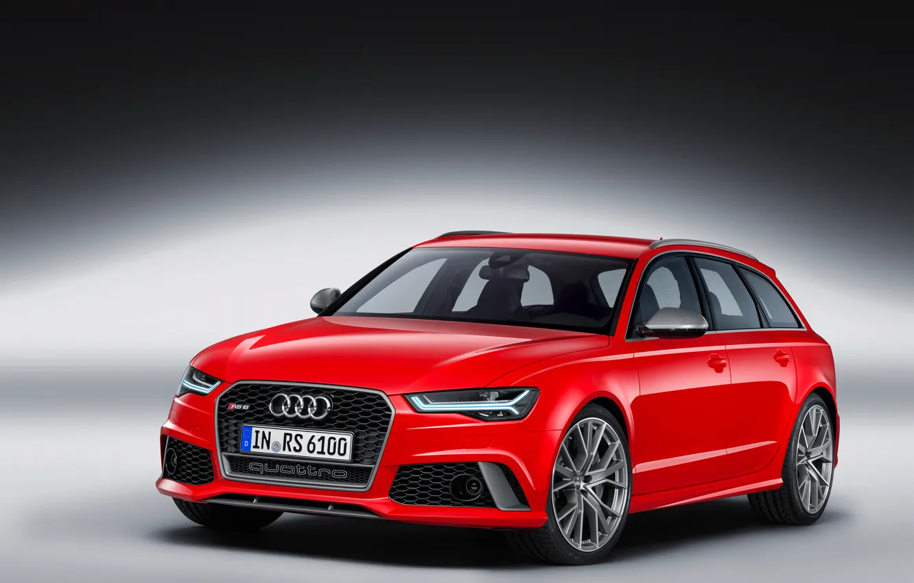 Photo wallpaper red, Audi, Red, universal, Before, RS 6, AUI