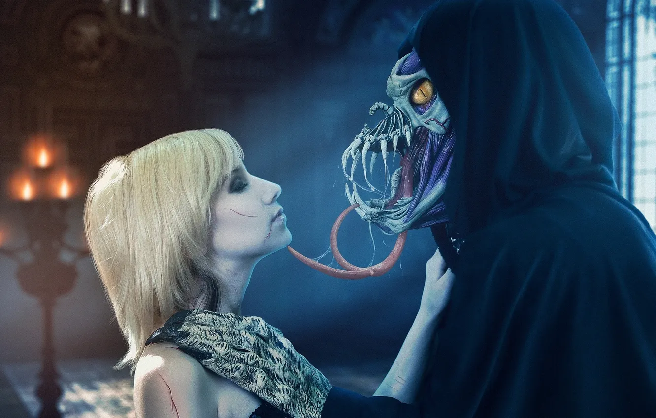 Photo wallpaper language, girl, monster, monster, undead