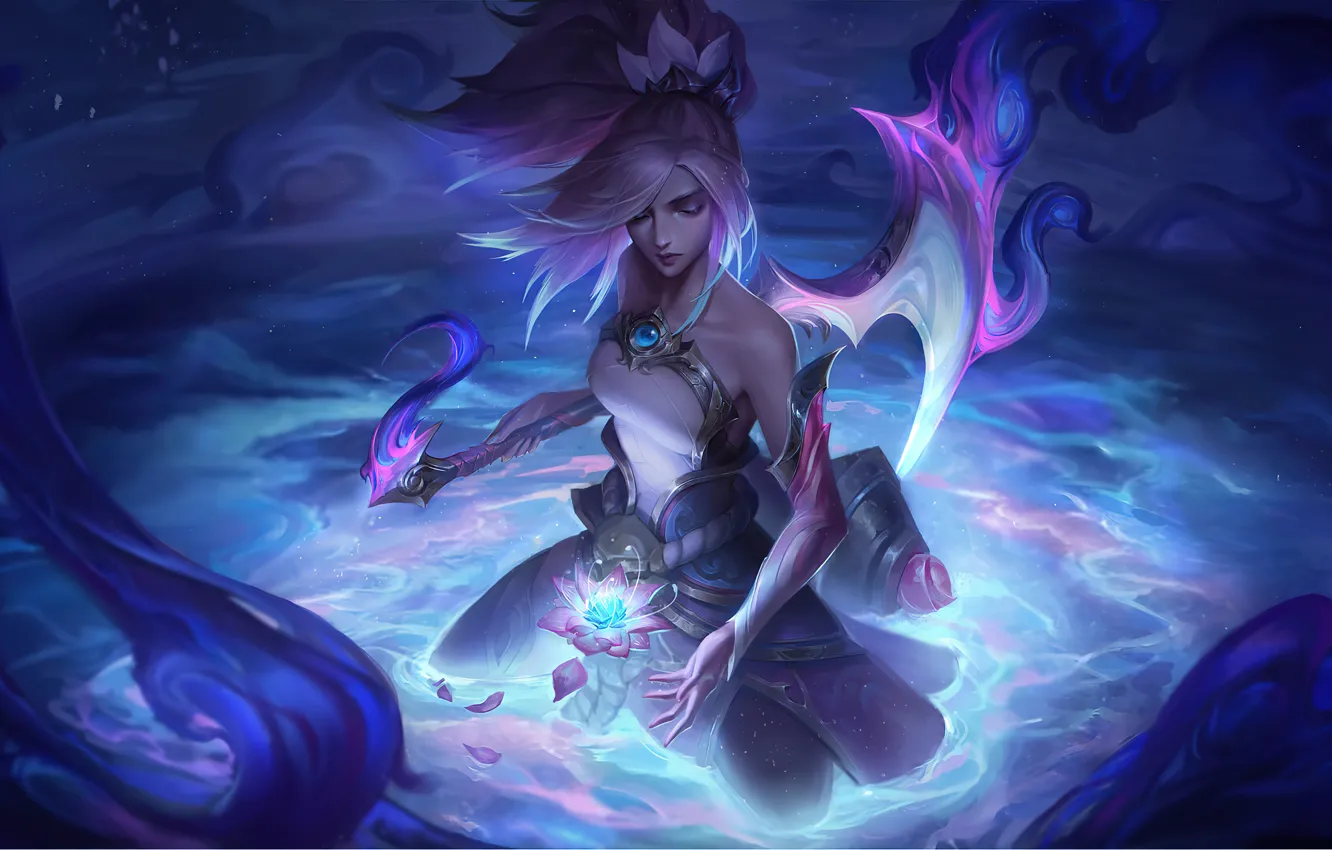 Photo wallpaper art, Akali, League of Legends, LoL, skin, Spirit blossom, Spirit Blossom Akali
