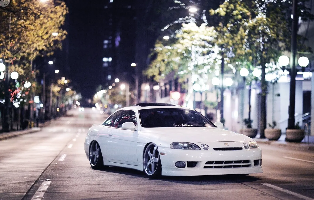 Photo wallpaper night, the city, street, tuning, lexus tuning, night street, his night-glow of the city, car …