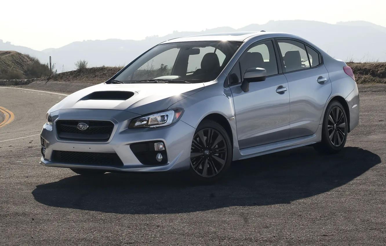 Photo wallpaper subaru, road, wrx