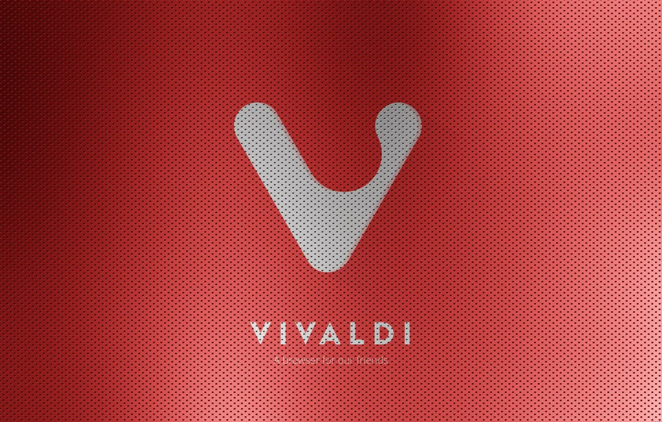 Photo wallpaper red, grid, computer, background, Vivaldi browser, vivaldi
