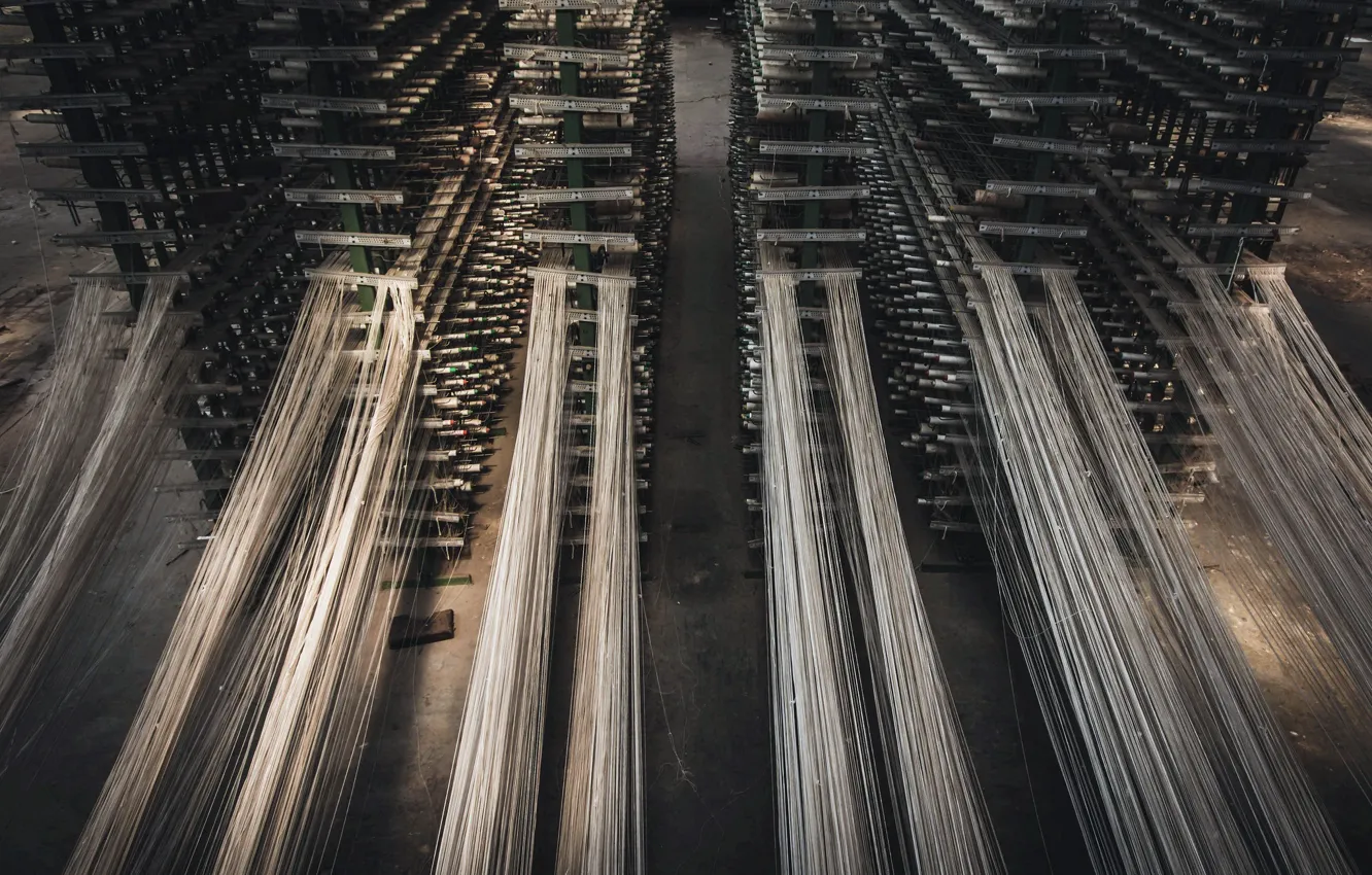 Photo wallpaper plant, thread, factory