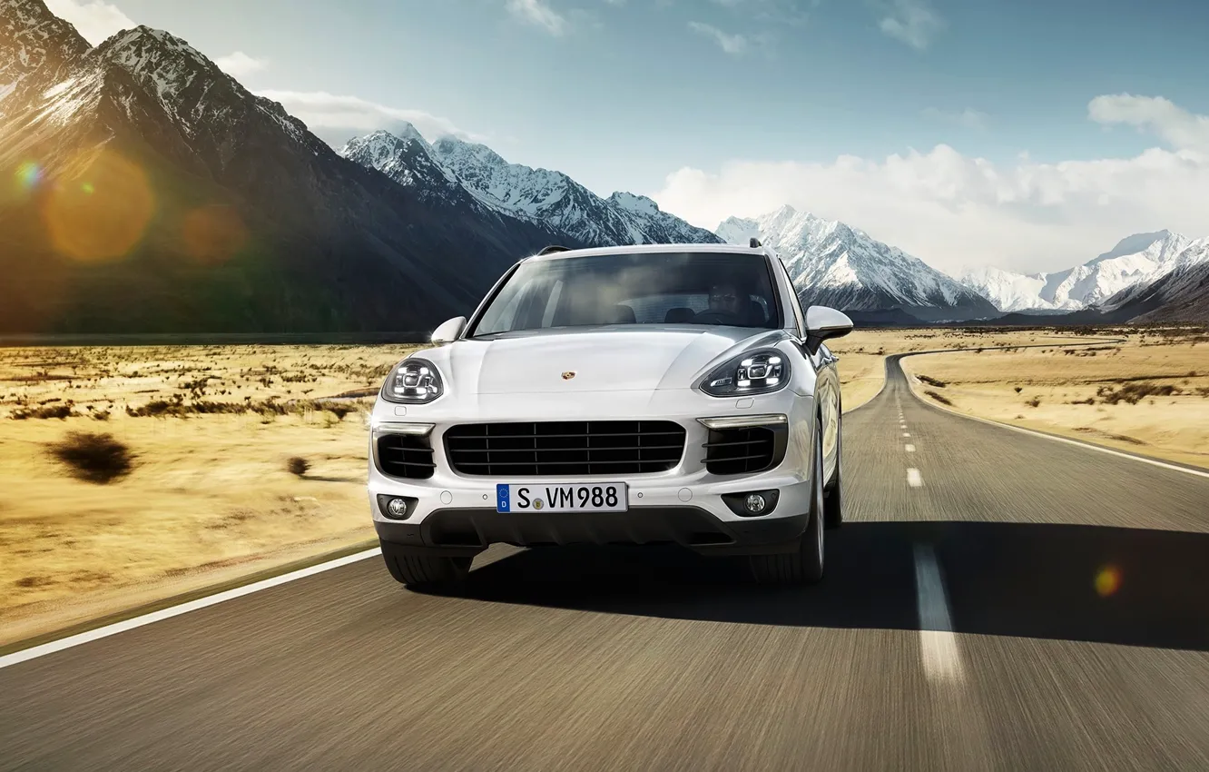 Photo wallpaper Porsche, Porsche, Cayenne, Cayenne, 958, Turbo S, 2015