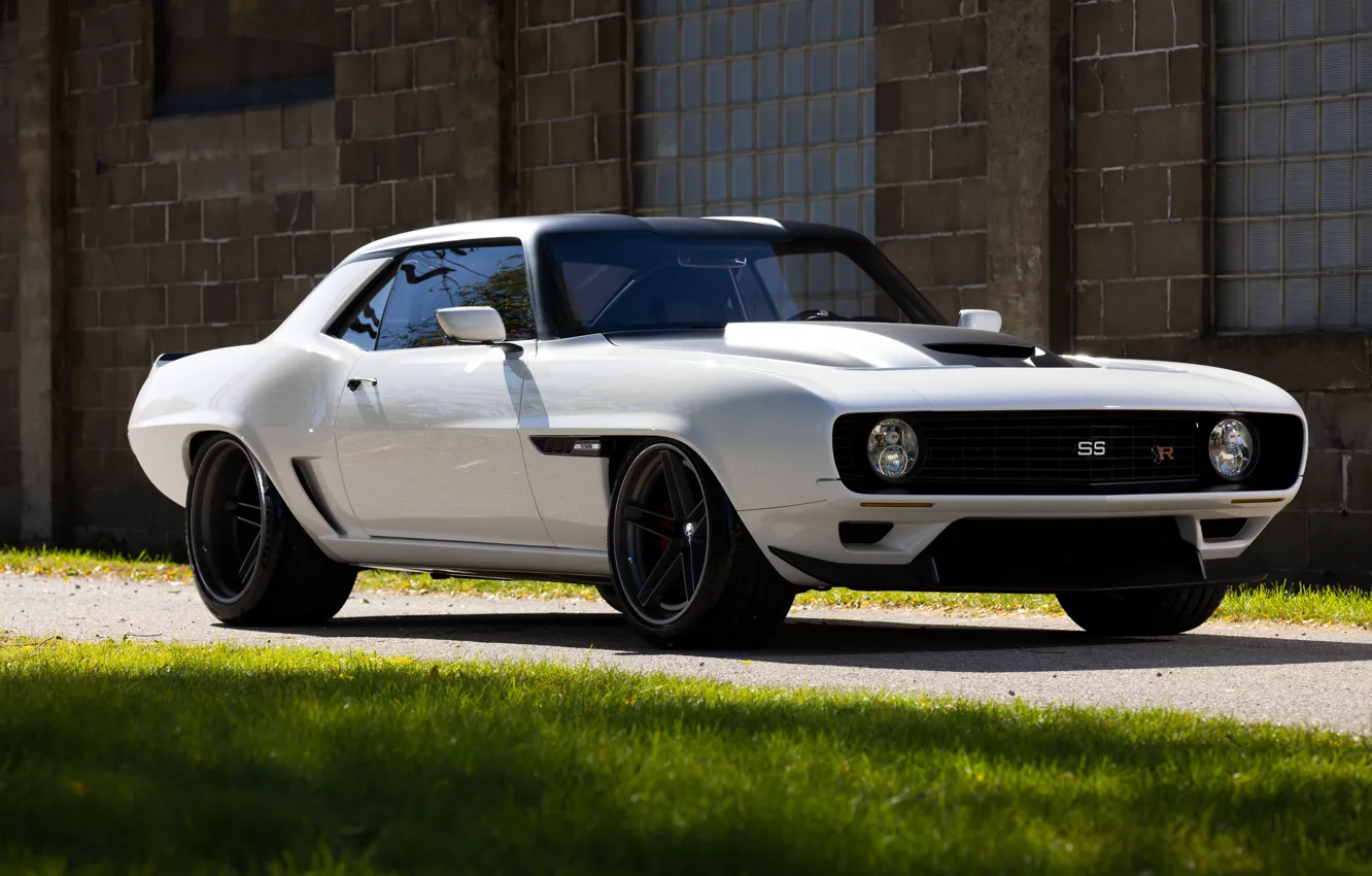 Photo wallpaper Chevrolet, 1969, white, muscle car, SEMA, Ringbrothers, SEMA 2022, Ringbrothers Chevrolet Camaro Strode