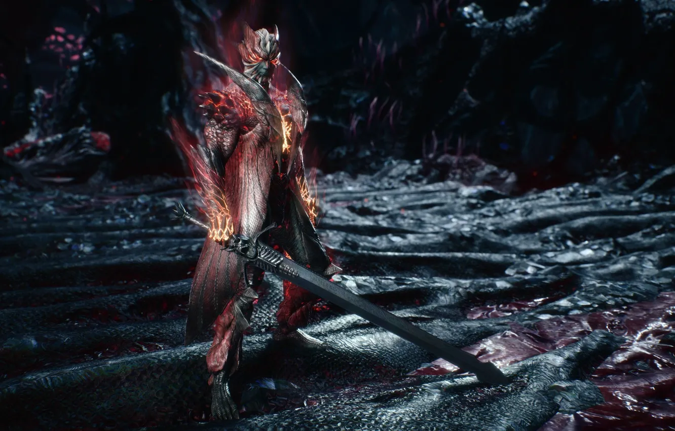 Photo wallpaper sword, being, Devil May Cry 5