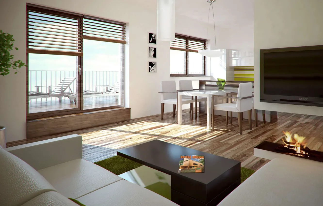 Photo wallpaper design, style, interior, living space