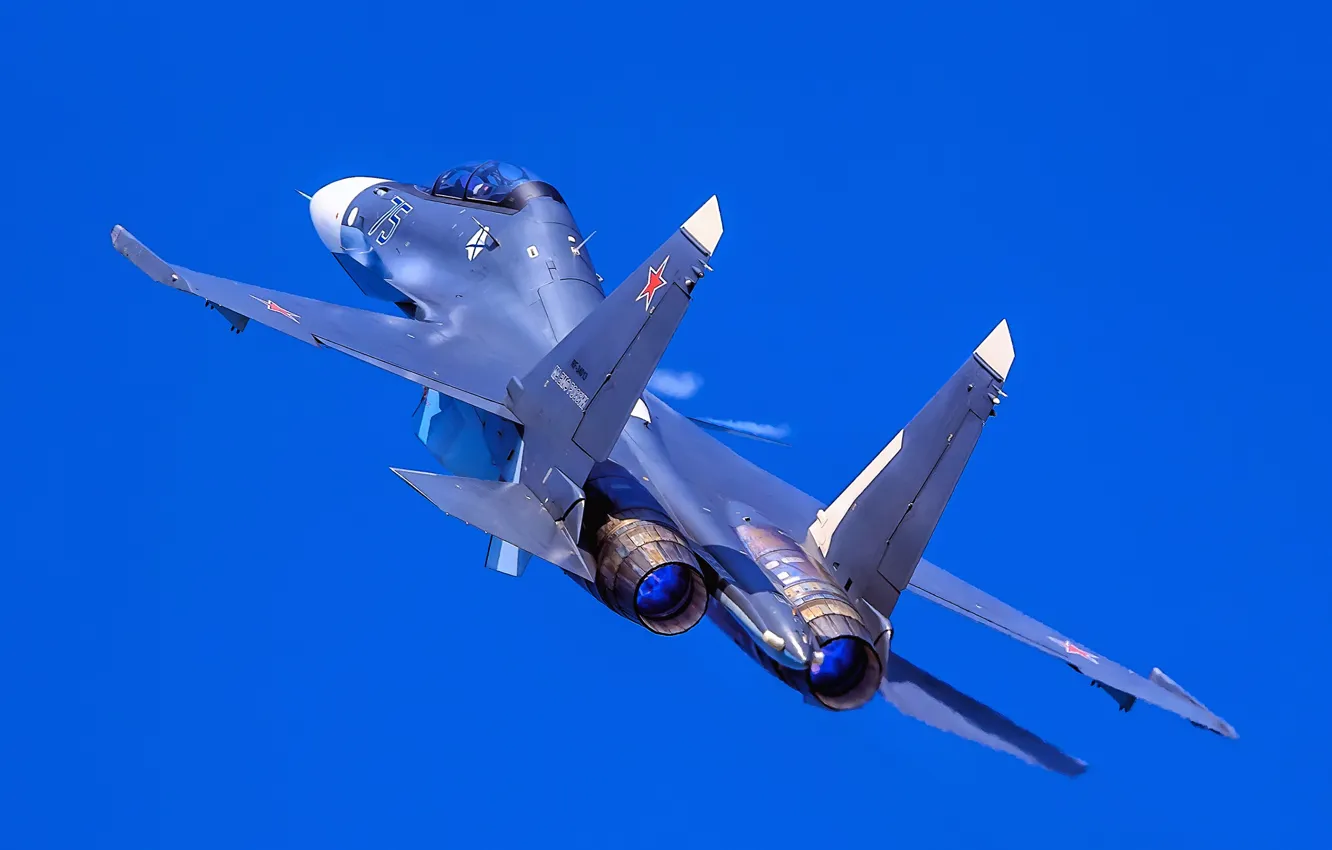Photo wallpaper the sky, flight, multi-role fighter, Su-30CM, Su-30SM, MA Navy, generation 4