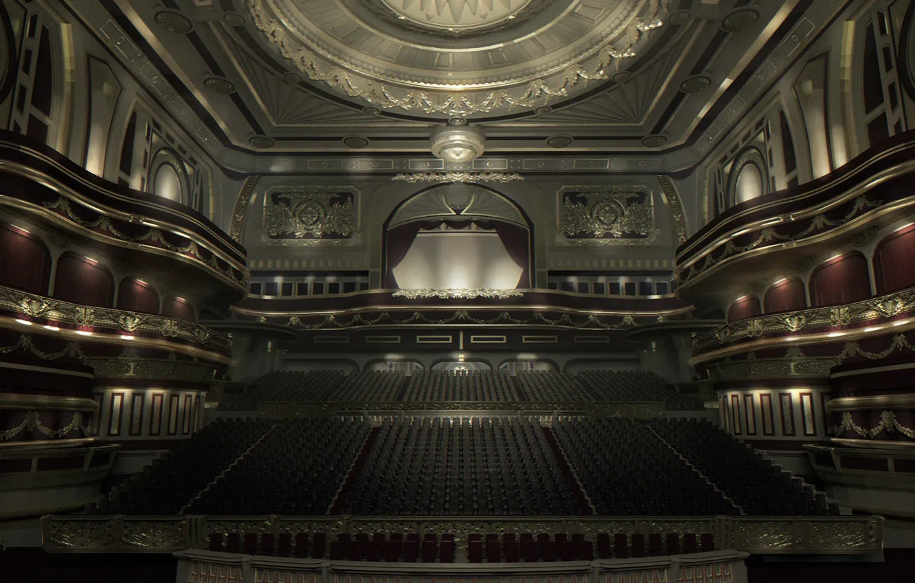 Photo wallpaper hall, the room, places, Theatre, tier