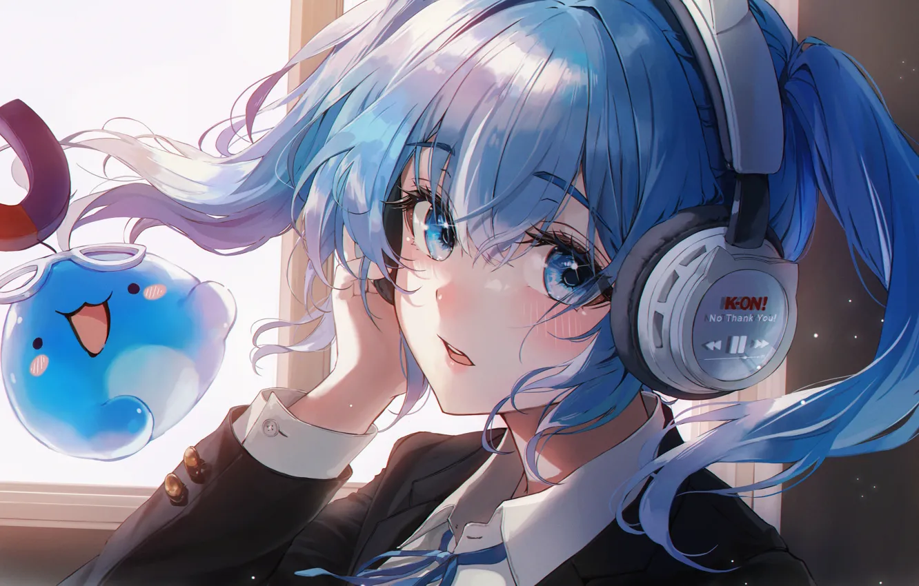 Photo wallpaper girl, headphones, Virtual youtuber, Arahashi Tabi, Stellive
