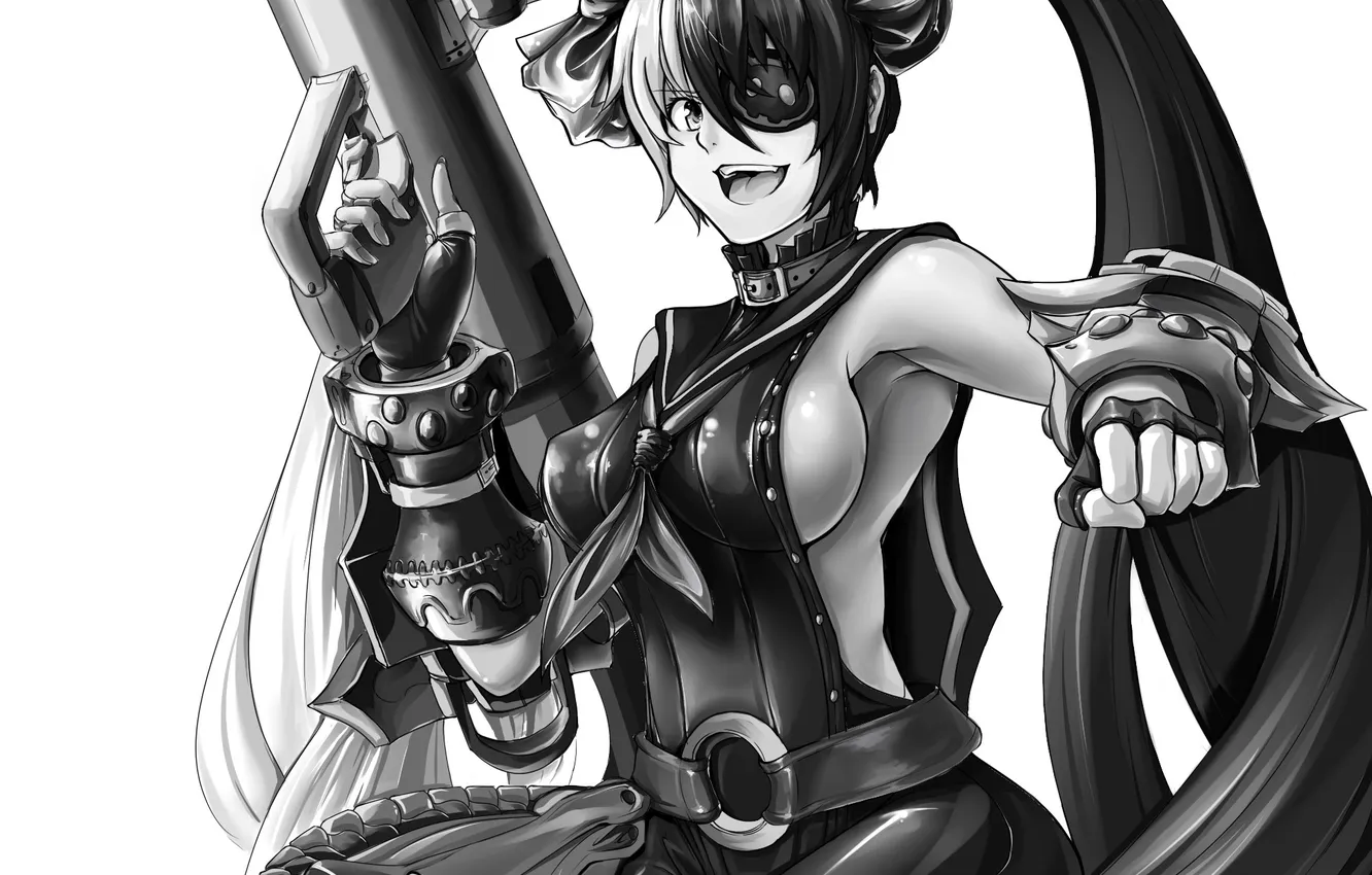 Photo wallpaper chest, girl, weapons, art, headband, blade &amp; soul, macline