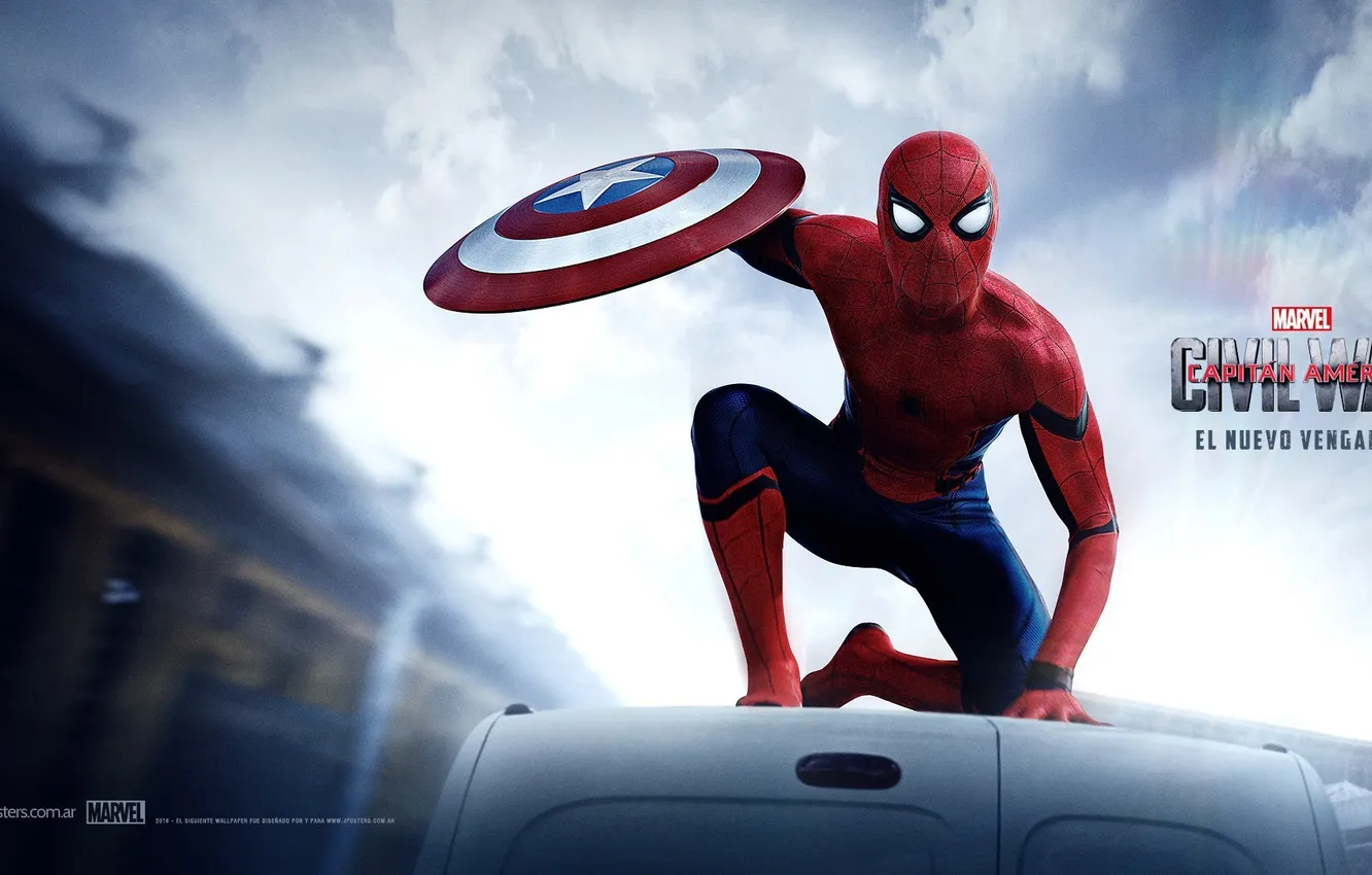Photo wallpaper Spider-man, Peter Parker, Captain America:Civil War, The first avenger:the Confrontation