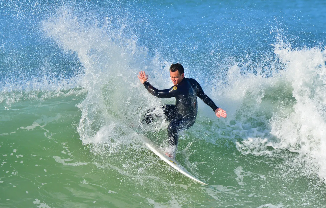 Photo wallpaper sea, wave, summer, squirt, surfing