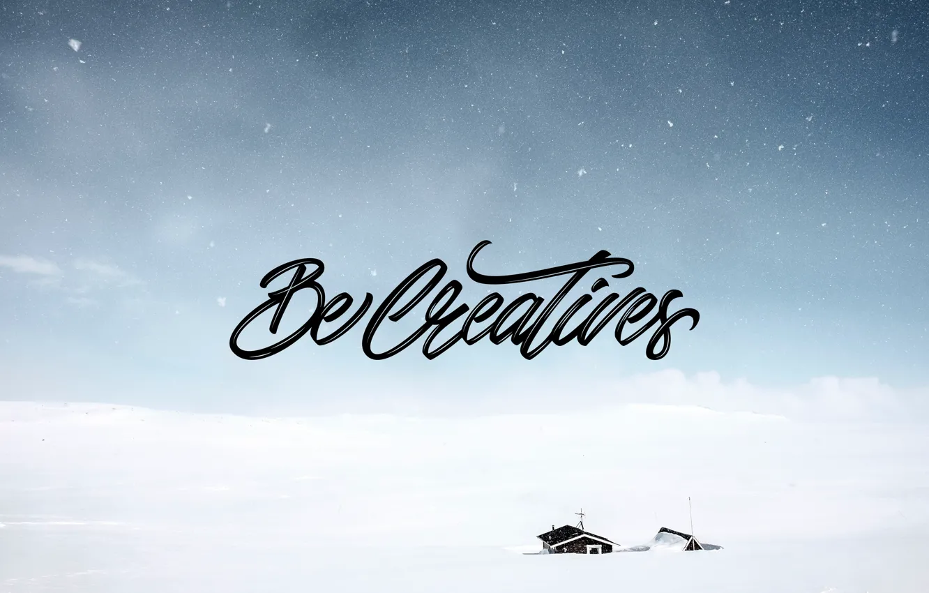 Photo wallpaper winter, creative, logo, becreatives