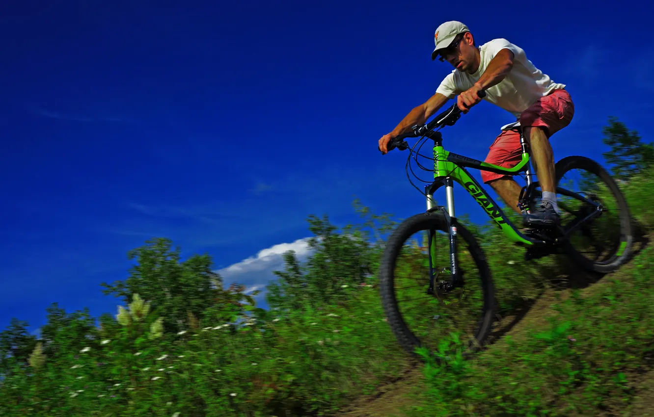 Photo wallpaper bike, the descent, giant