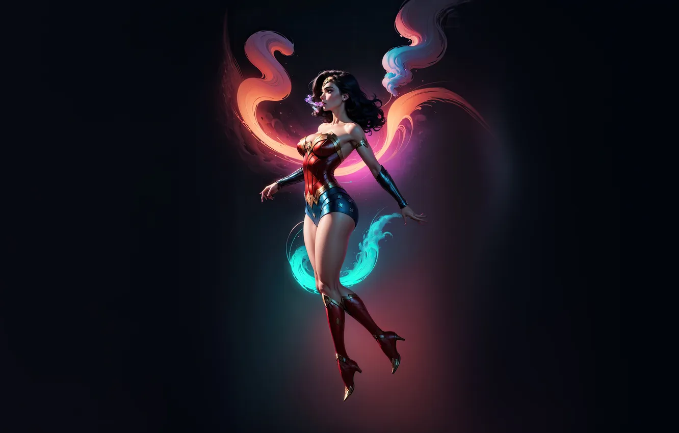 Photo wallpaper Wonder Woman, art, strength