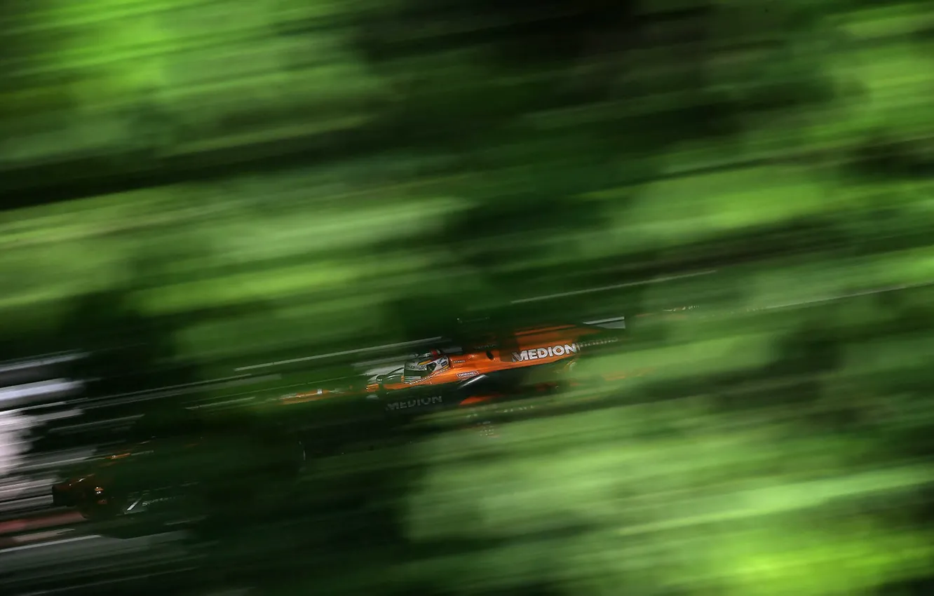 Photo wallpaper green, race, speed, formula 1