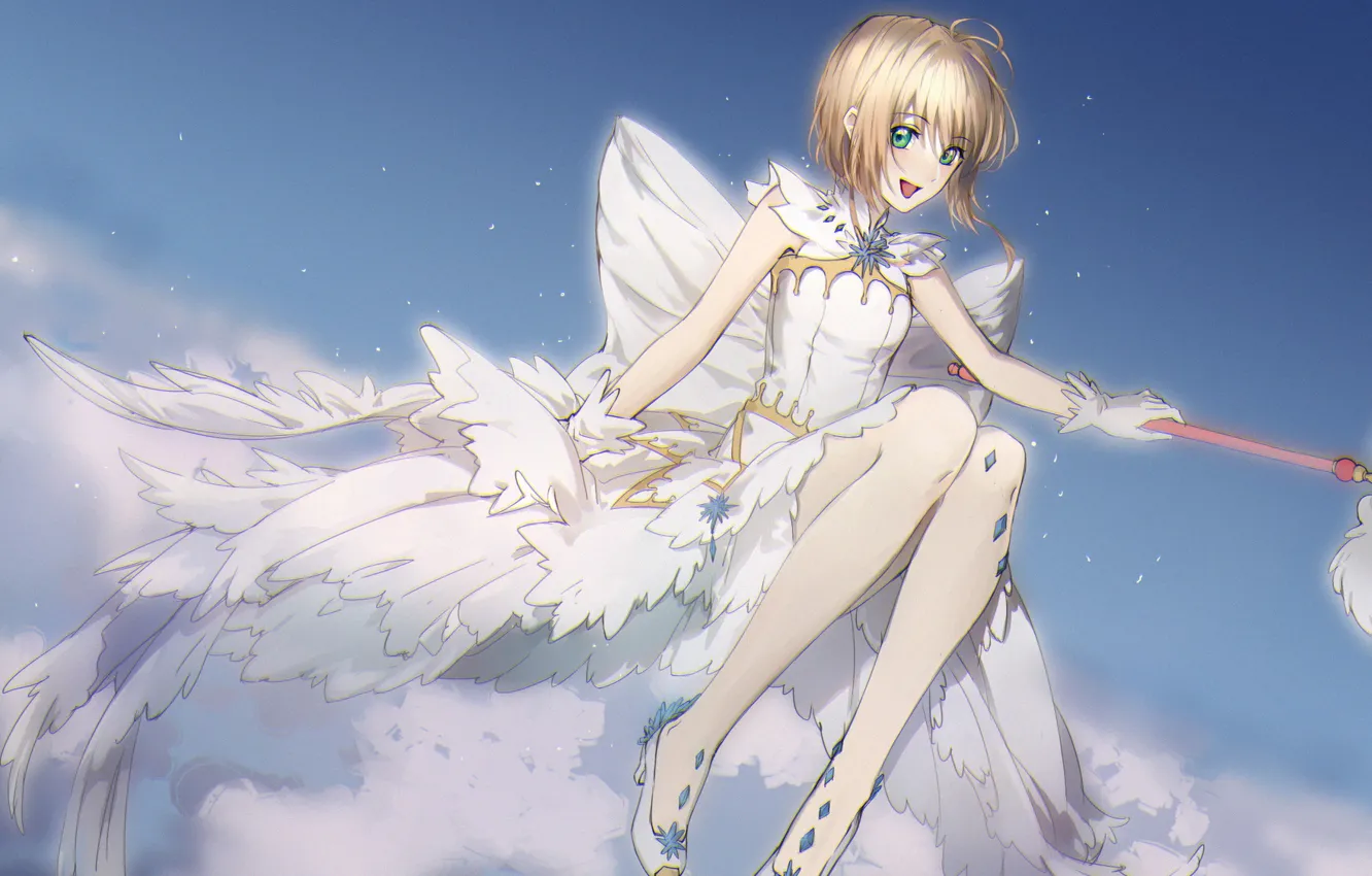 Photo wallpaper girl, smile, Card Captor Sakura, Sakura - collector cards