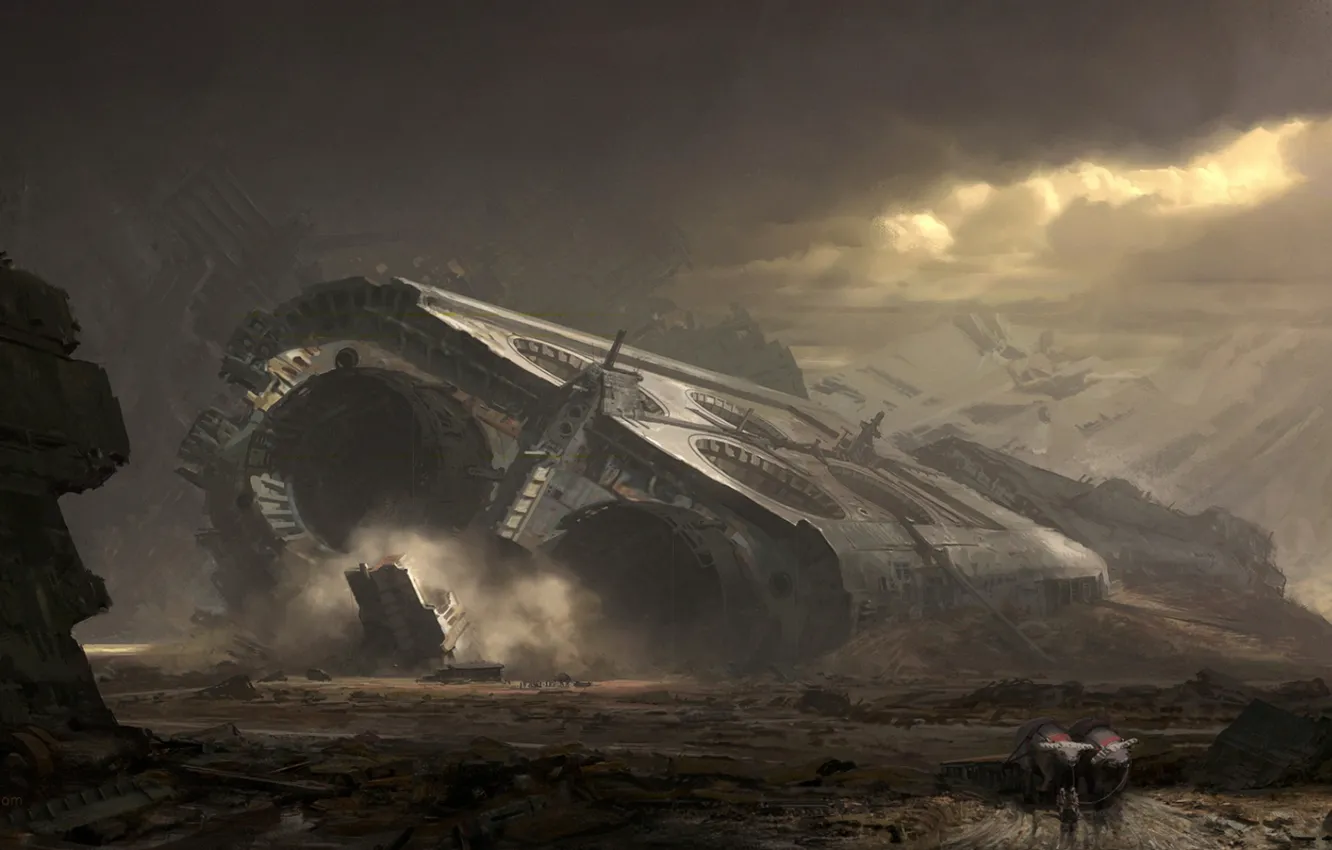 Photo wallpaper Spaceship Graveyard, Cazuun, location Design