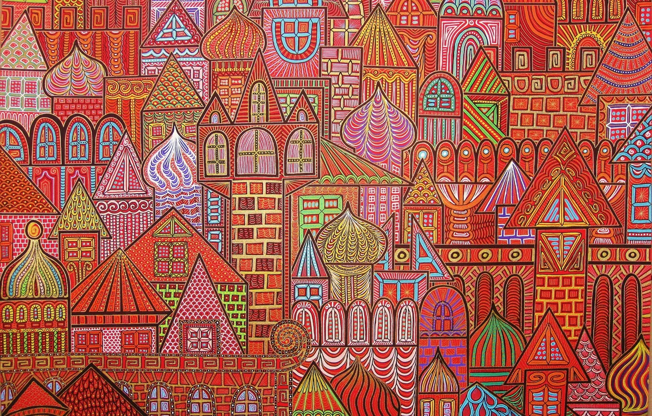 Photo wallpaper Red square, Red square, Lyuba Sofronieva