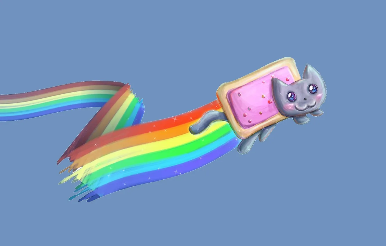 Photo wallpaper rainbow, Nyan cat, Nyan Cat