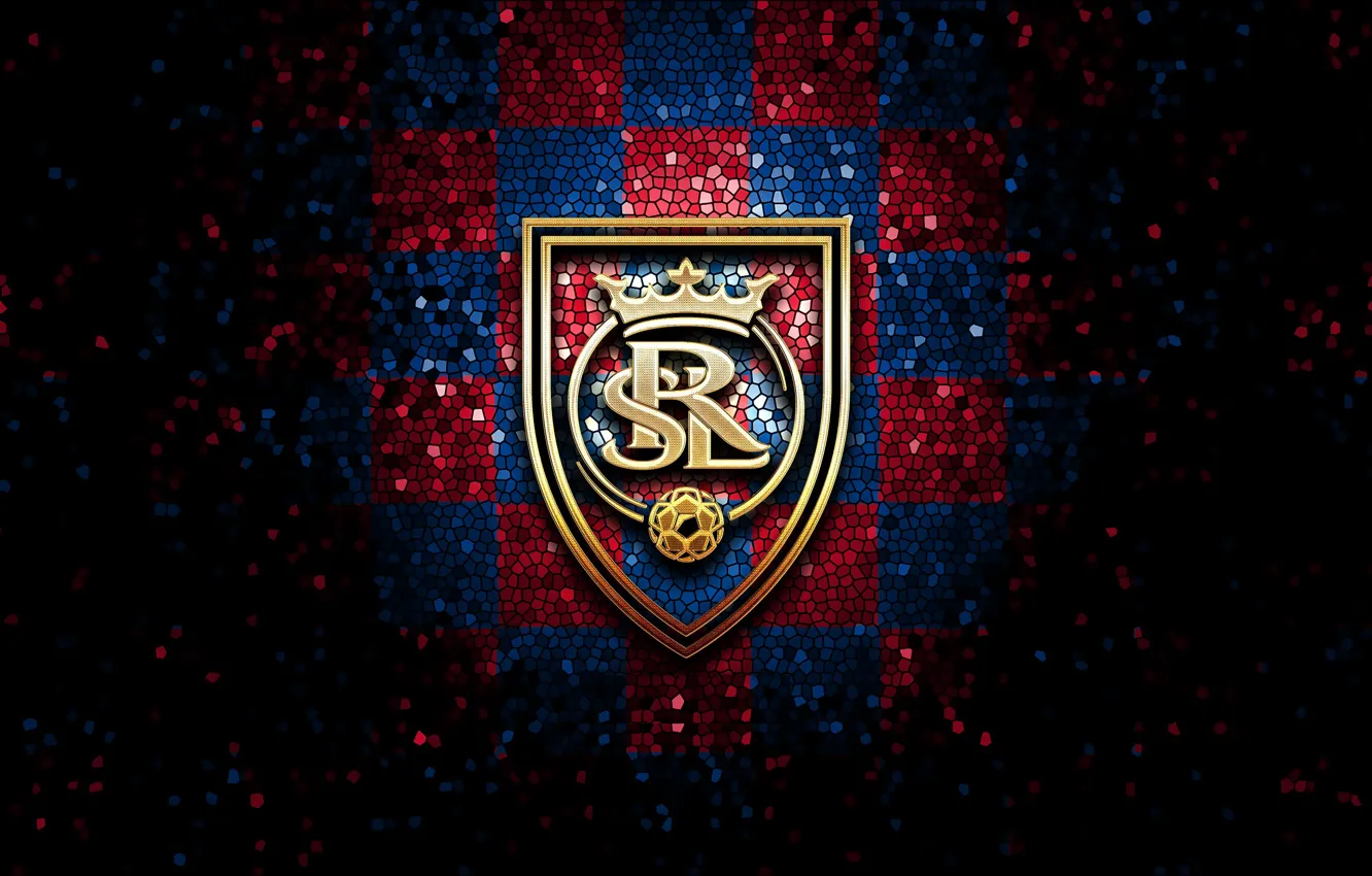Photo wallpaper wallpaper, sport, logo, football, glitter, checkered, MLS, Real Salt Lake
