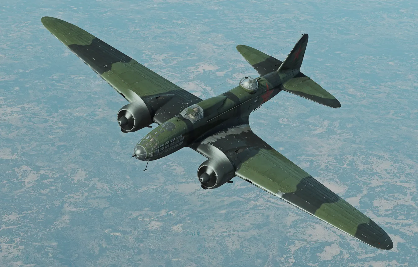 Photo wallpaper USSR, bomber, Il-4, Ilyushin design Bureau, DB-3F