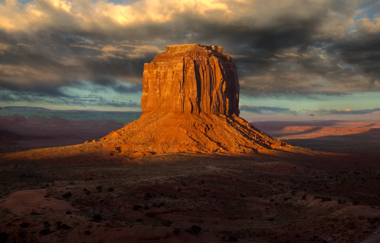 Photo wallpaper the sky, rock, desert, valley, USA