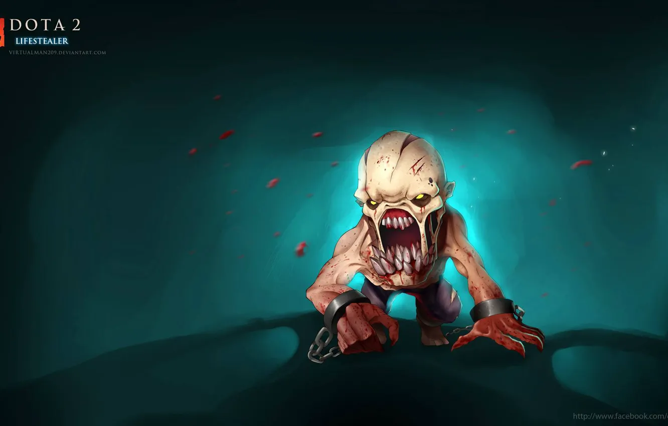 Photo wallpaper chibi, dota 2, lifestealer, virtualman209, naix