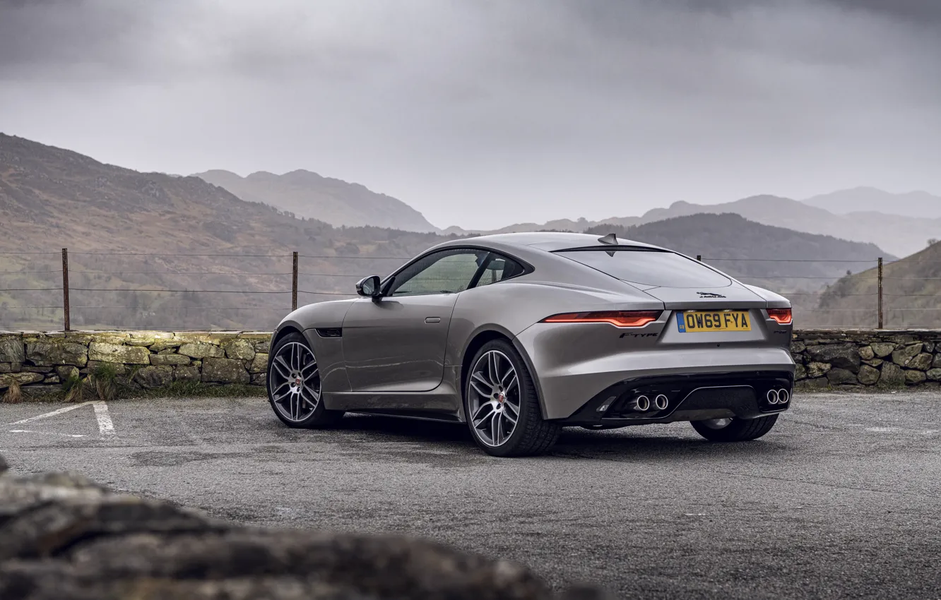 Photo wallpaper clouds, nature, Jaguar, Mountains, 2021, Jaguar F-Type P450