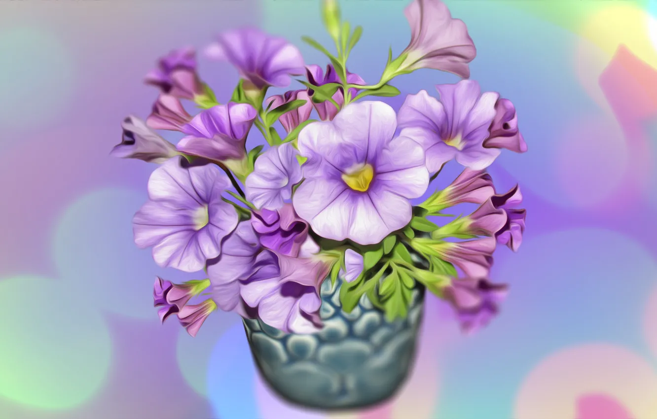 Photo wallpaper Graphics, Flowers, Bukiet