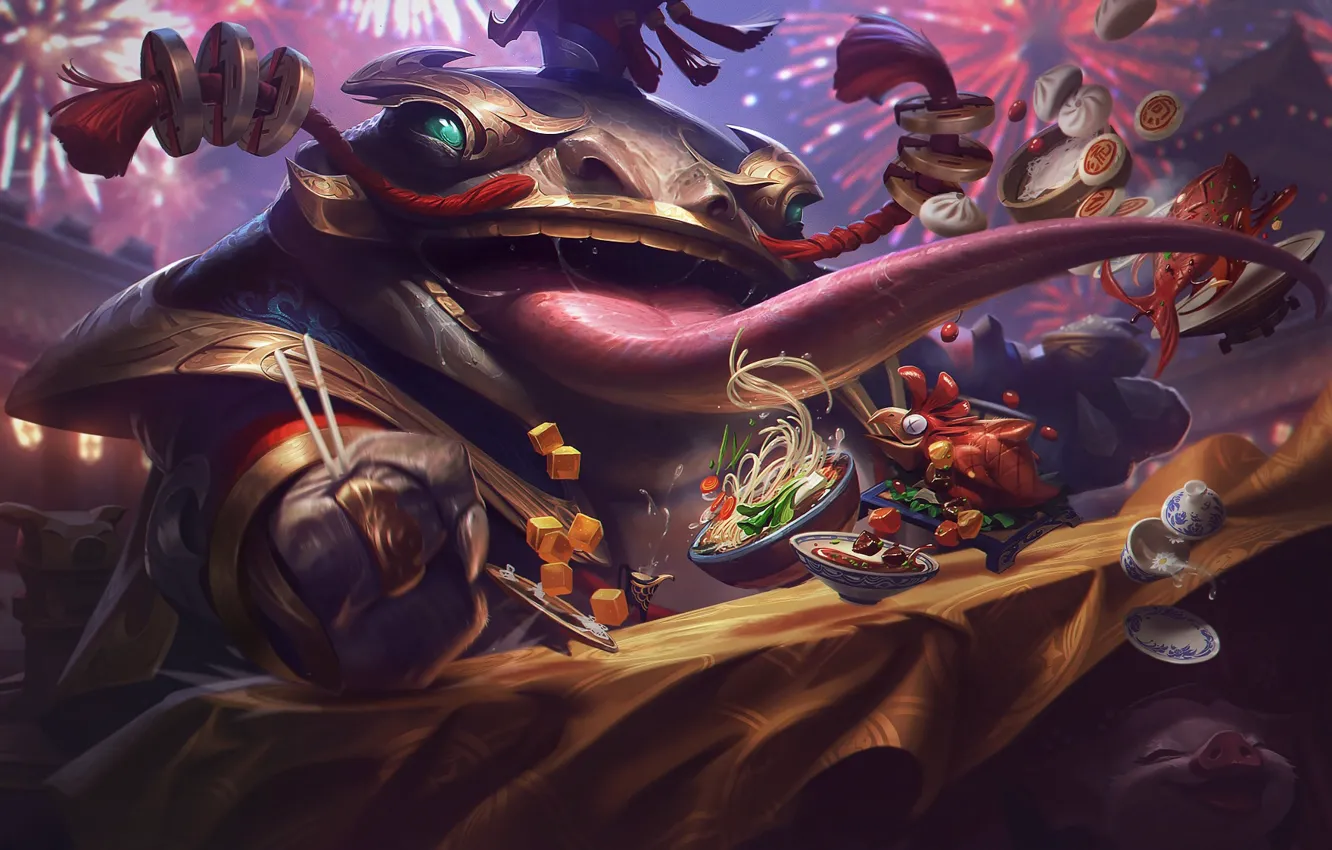 Photo wallpaper language, food, toad, League of Legends