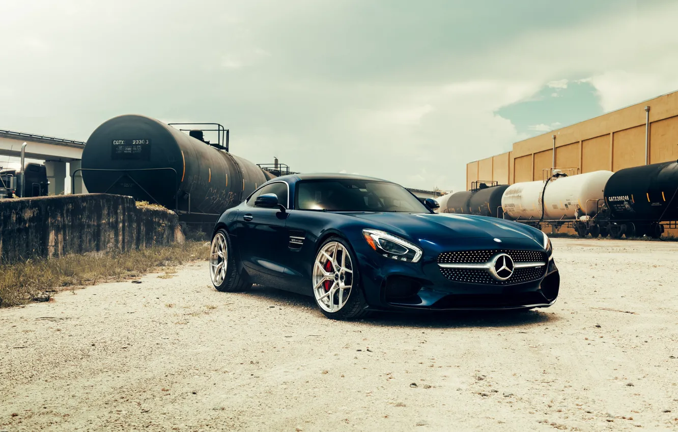 Photo wallpaper sports car, tank, Mercedes AMG GT S
