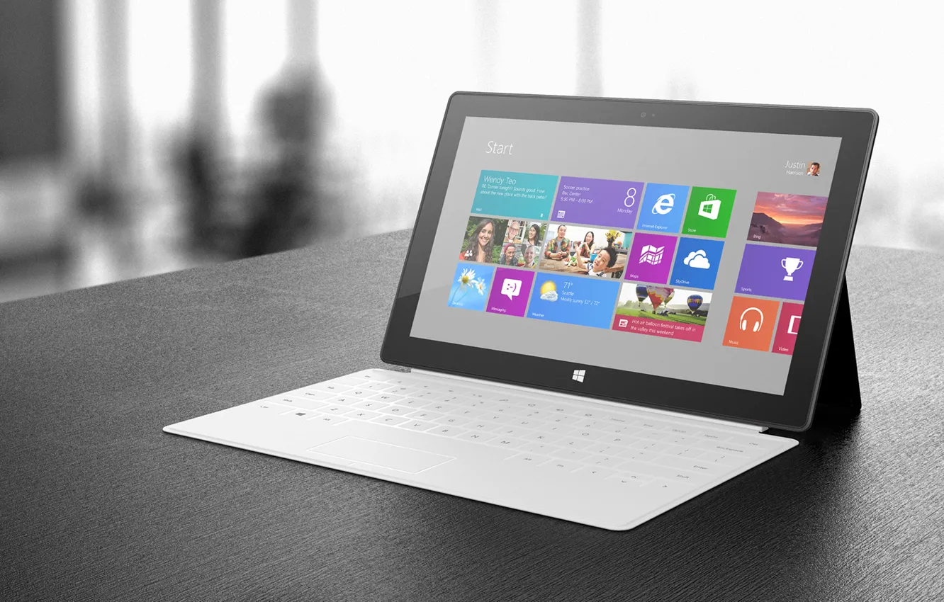 Photo wallpaper Microsoft, White, Windows 8, Hi-Tech, Tablet, Surface 2