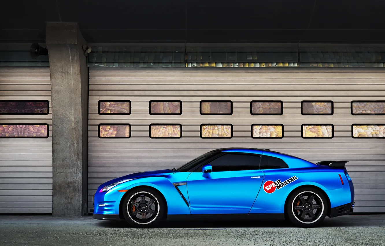 Photo wallpaper car, blue, Nissan, rechange, nissan gt-r