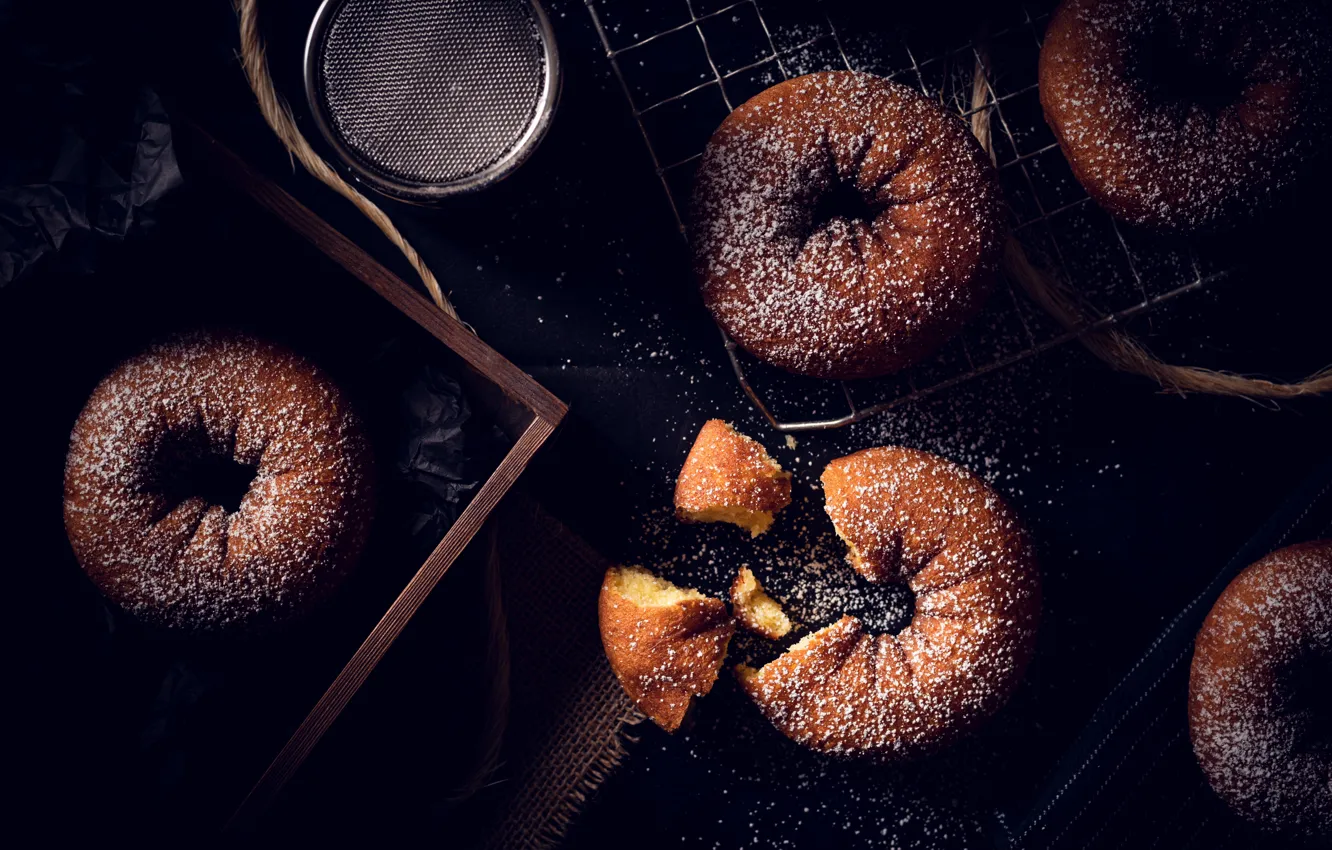 Photo wallpaper food, donuts, cakes, sweet