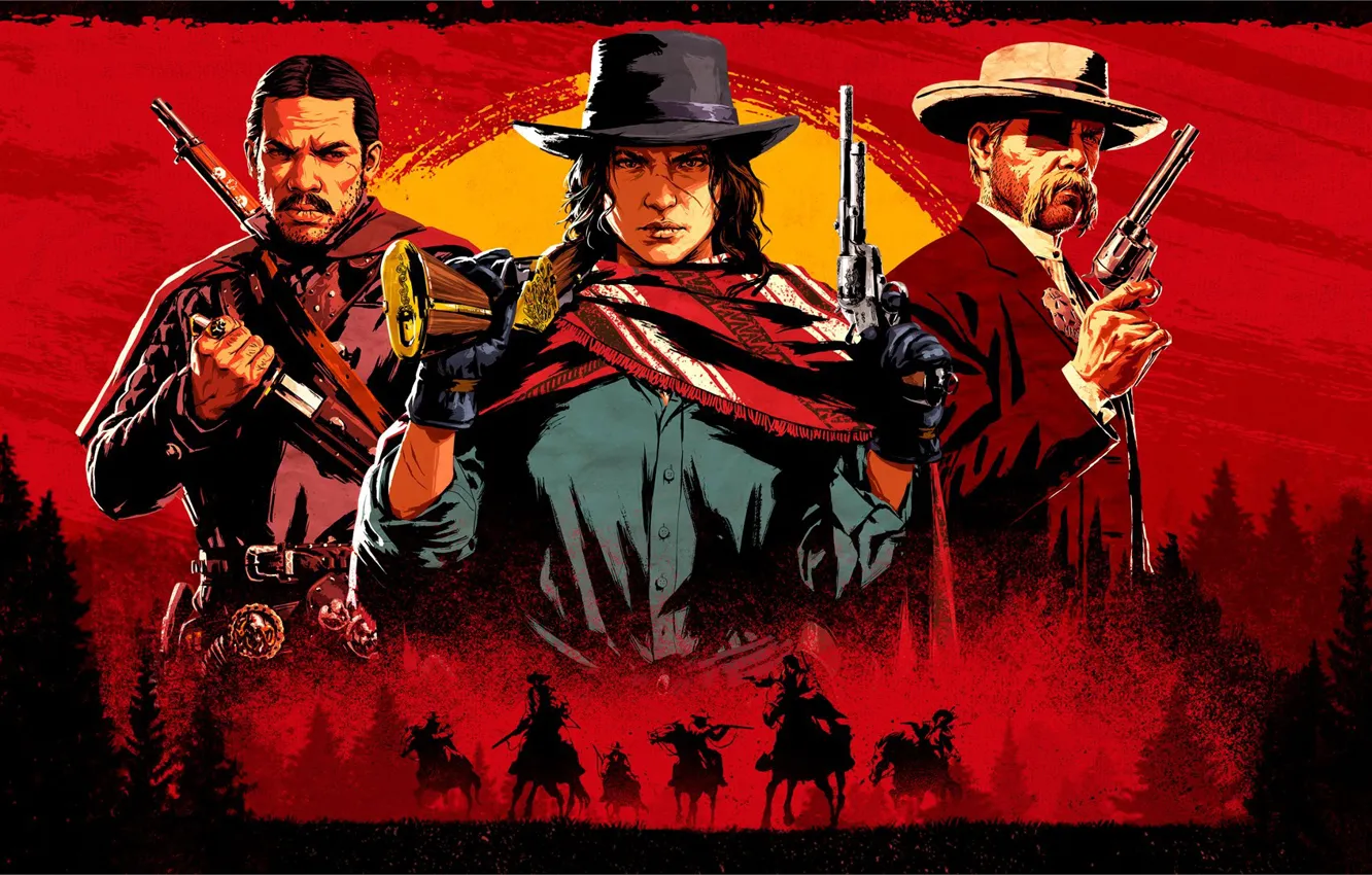 Photo wallpaper Online, Rockstar Games, Red Dead, Red Dead Online, Rockstar Studios
