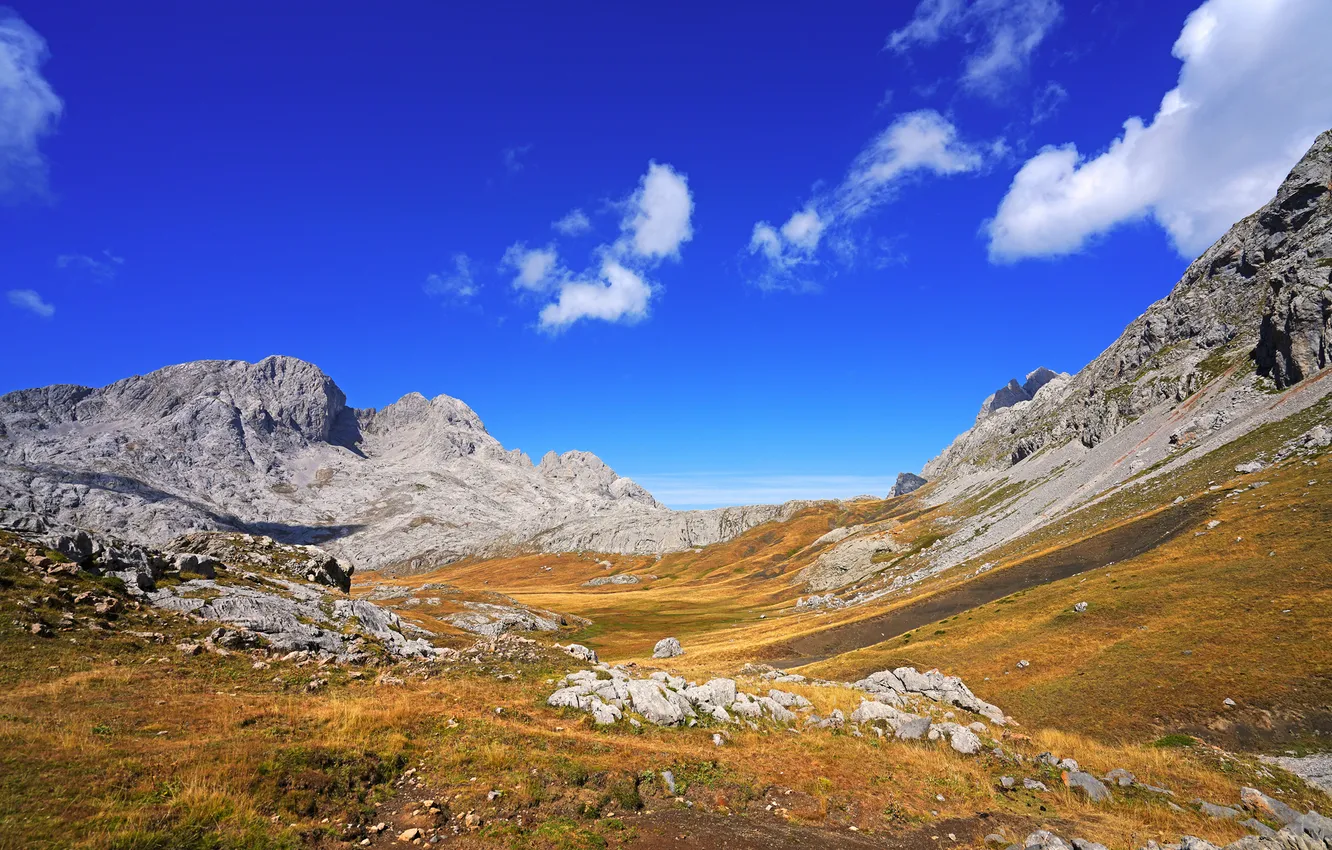 Photo wallpaper the sky, mountains, nature, stones, rocks, Spain