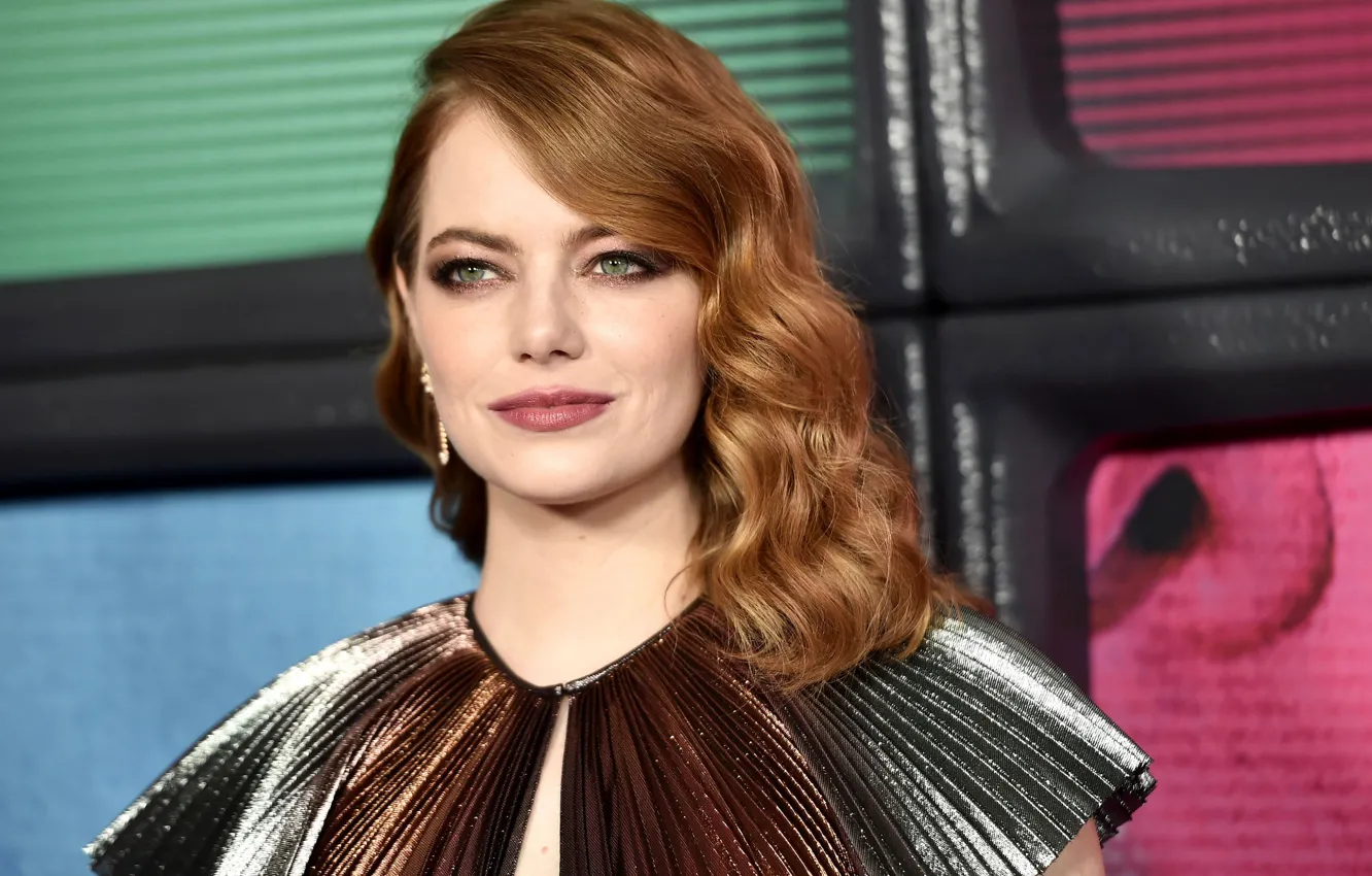 Photo wallpaper look, makeup, actress, hair, Emma Stone, Emma Stone