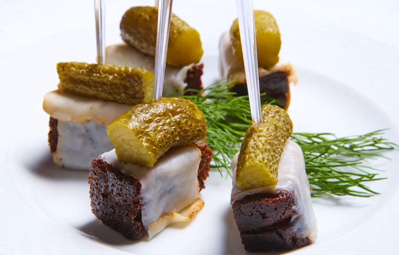 Photo wallpaper bread, cucumbers, appetizer, canapés, fat
