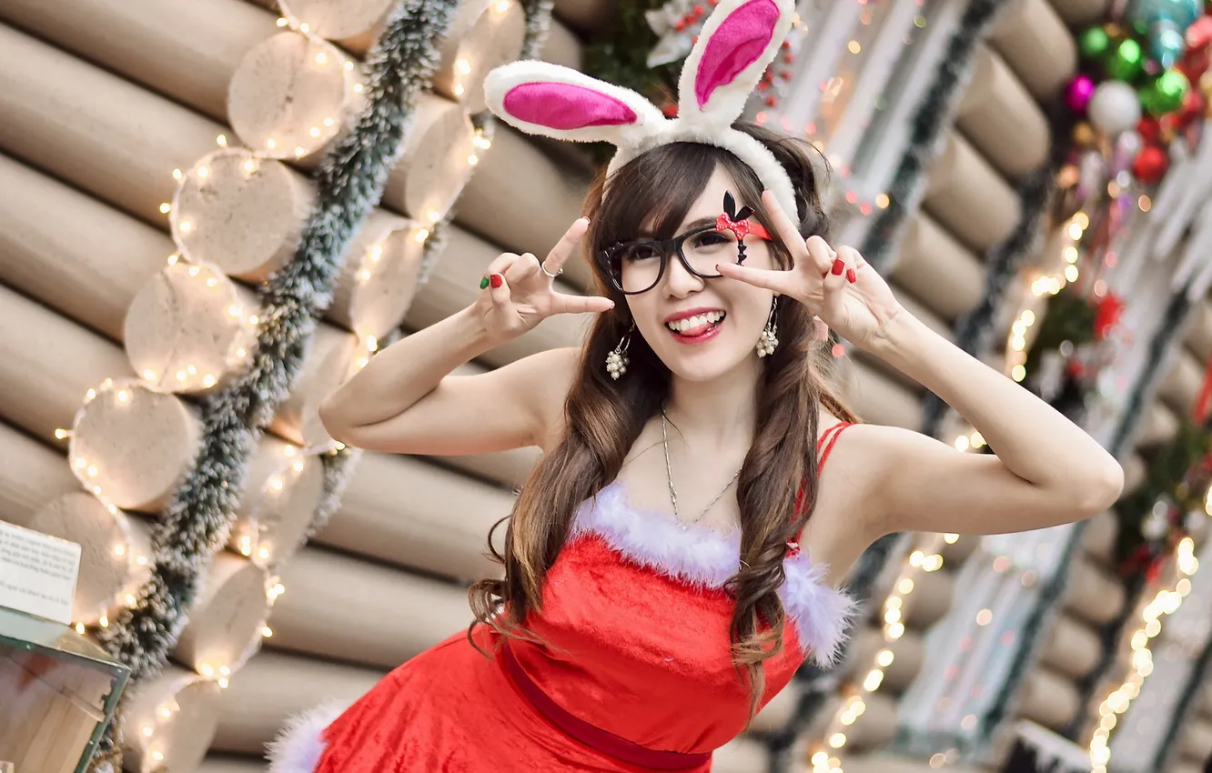 Photo wallpaper girl, pose, background